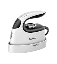 Sundu 1500W Clothes Iron, Steam Iron for Clothes - Ceramic Nonstick Soleplate for Fast Gliding, Self-Clean, Auto Shut-Off, 11.8oz Large Water Tank, Lightweight for Home & Travel Use, Green