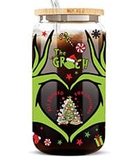 Teacher Christmas Gifts,16oz Funny Christmas Grin-ch Cups for Teachers,Teacher Appreciation Gifts,Thank You Gift End of The Year Teachers Gift for Women from Student