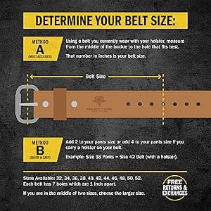Relentless Tactical Ultimate Steel Core Gun Belt | Leather CCW Gun Belt w/Steel Core | Made in USA