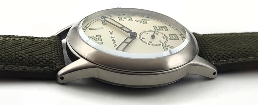 WTI WORLD TIME INTERNATIONAL WARTIME | WW2 Military Watch – Vintage USAAF Watch, Swiss-Quartz Movement with Canvas strap and leather lining, 10 ATM Water Resistant. The Perfect WW2 Memorabilia. Mens Watches for Ever