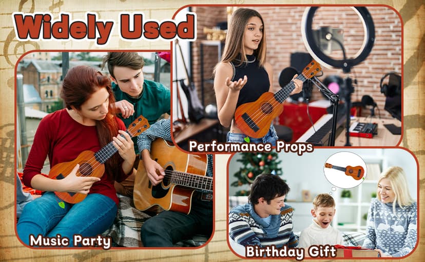 Kids Toy Ukulele Guitar,17 Inch Classical Guitar Musical Toy,4 Strings Guitar Ukulele Educational Learning Toy for Toddlers and Preschoolers