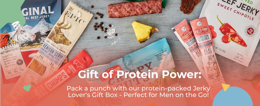 Beef Jerky Gift Basket For Men - Exotic Jerky Variety Pack, Delicious Protein-Packed Snack Box for Dad, Husband - Birthday, Holiday Food Treats for Adults - Unique Food Gifts for Men Who Want Nothing