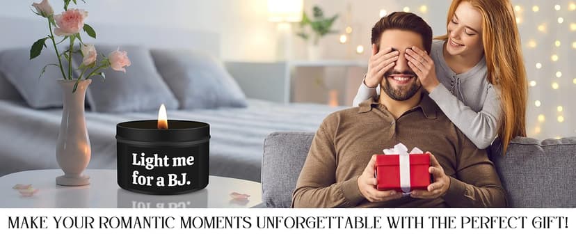 Gifts for Him Boyfriend Husband Funny Anniversary Wedding Birthday Gifts for Men Naughty Engagement Gift for Couples Husband Boyfriend Birthday Gift Ideas, Unique Romantic Lavender Candle for Men