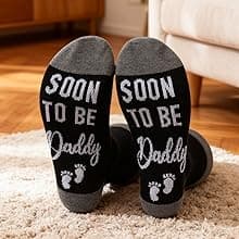 New Dad Gifts Box, 9 Pcs First Time Dad Gifts, Dad to Be Gifts for 1st Time with Tumbler Hat Onesie Socks Keychain for Baby Shower,Unique Kit for Soon to Be or Expecting Father