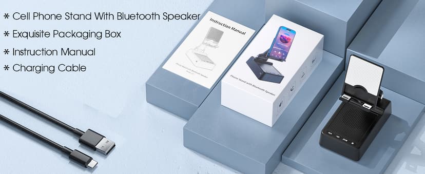 Gifts for Men Women, Phone Stand with Bluetooth Speaker, HD Surround Sound Speaker, Compatible with all iPhone/Android phones iPad Kindle, Cool Gadget Gift for Men Women Dad Mom Christmas Birthday