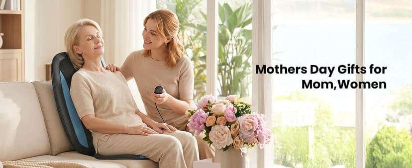 COMFIER Shiatsu Back Massager with Heat,Deep Tissue Kneading Massage Seat Cushion,Massage Chair Pad for Full Back,Body Massager for Home or Office Chair use, Father Day Gift for Men