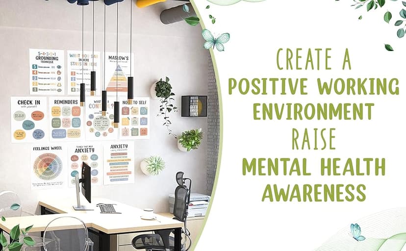 10 Pcs Care Mental Health Posters, Mental Health Matters Poster, Therapy Office Decor, Counseling Office Must Haves, School Counselor PR Colorful (Colorful)