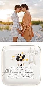 PUDDING CABIN Friend Gifts for Women —No Matter Where We Go, No Matter What We Do, You Will Always Have Me, and I Will Always Have You! —Gifts for Friends Going Away Friendship Ceramic Ring Dish