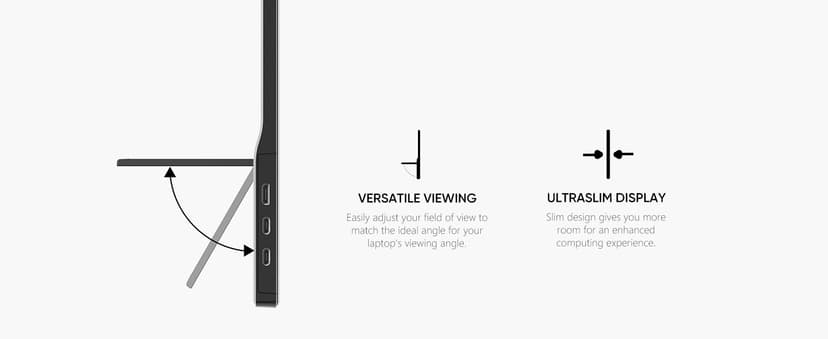 Anyuse Portable Monitor 15.6 Inch 1080P USB-C HDMI Ultra-Slim Travel Monitor with Kickstand, for Laptop, PC, Mac Phone, PS, Xbox, Swich IPS Ultra-Thin Zero Frame Gaming