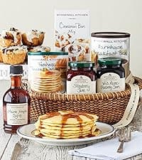 Stonewall Kitchen, New England Breakfast 6-Piece Gift Set with Reusable Basket