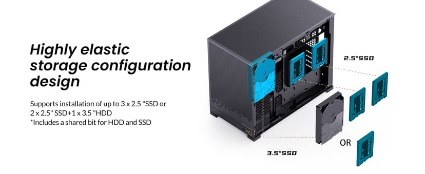 JONSBO D32 STD Micro-ATX PC Case,High Compatibility Mini Desktop Case, Support MATX Back-Connect/BTF MB,365mm GPU/240AIO/163mm Air Cooler, ATX/SFX-L/SFX PSU, USB3.2 PC Gaming,Black