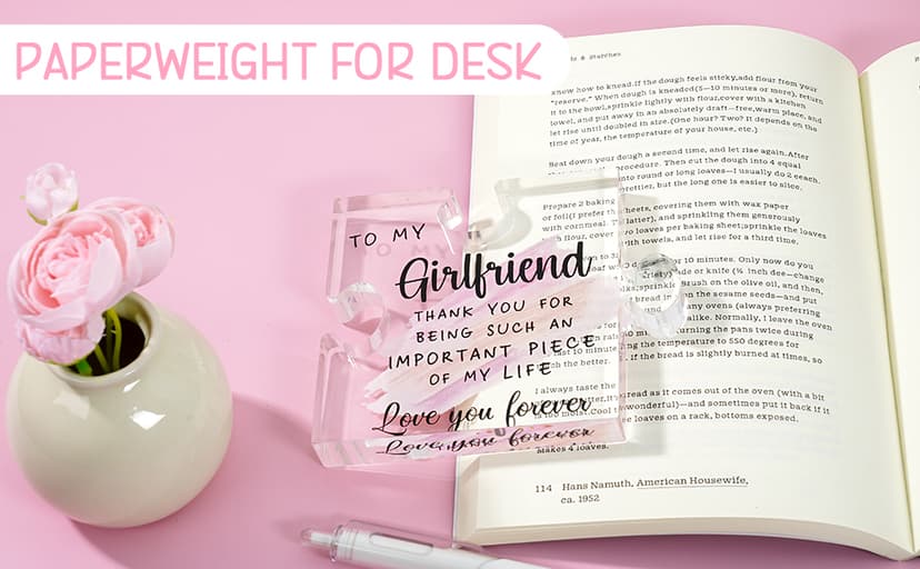 Gifts for Girlfriend from Boyfriend -Girlfriend Puzzle Piece Gift Unique Girlfriend Birthday Gifts for gf Valentines Mothers Day Anniversary Romantic Gift for Her