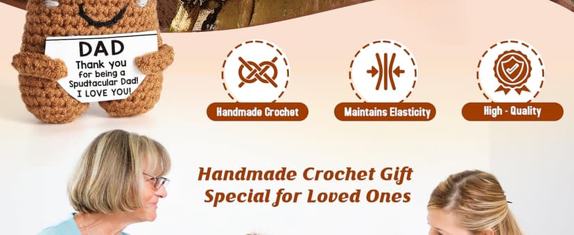 I Love You Gifts, Romantic & Naughty Crochet Potato for Him Her, Husband Boyfriend bf Gift from Wife Girlfriend gf, Best for Lover's Birthday, Christmas, Valentine's, Anniversary