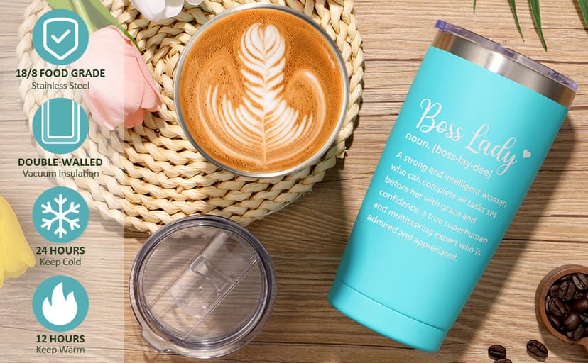 Boss Day Gifts for Her Women, Best Boss Lady Gifts for Women Cool Bosses Christmas Gift Basket for Female, Funny Thank You Bosses Lady Appreciation Birthday Farewell Gift Set with Canvas Tote Bag