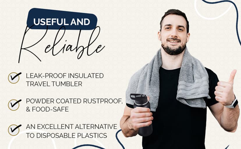 Best Bonus Dad Gifts From Daughter and Son, Tumbler 32 Oz Stainless Steel Insulated Water Bottle, Step Dad Gifts For Fathers Day and Birthday, Coffee Cup with Lid and Straw, Christmas Gift For Stepdad