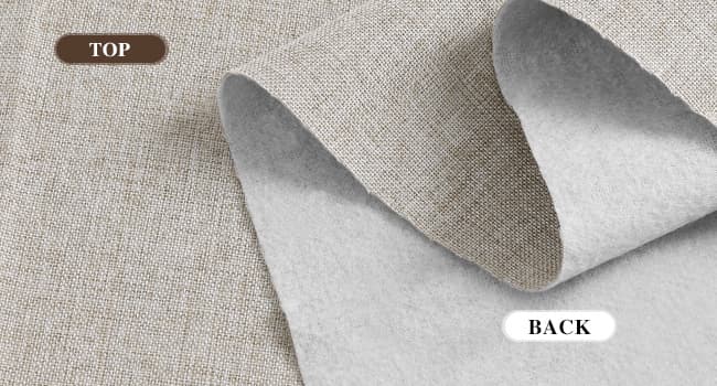 OTOEZ Faux Linen Fabric by The Yard, 58" W 1mm Thicken Upholstery Fabric Durable Faux Linen Type Cloth Upholstery Material for Sofa, Chair, Seat Repair & DIY Projects (Light Coffee, 1 Yard 58x36 Inch)