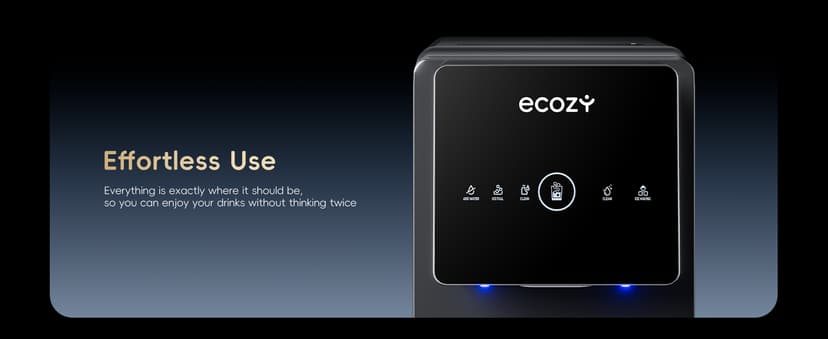 ecozy Nugget Ice Makers Dispenser 40 lbs Per Day Pebble Sonic Ice Machine Countertop, Touch-Free Ice, Self-Cleaning, Mistalo Drop Slim for Home Kitchen Office