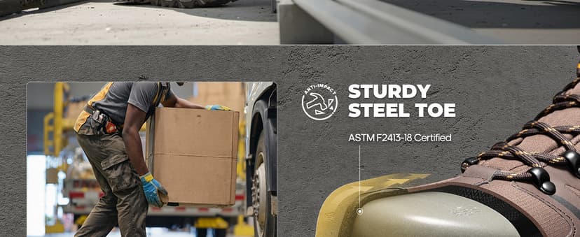 NORTIV 8 Men's Waterproof Steel Toe Work Boots