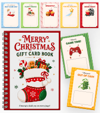 5x7 Inches Christmas Gift Card Book For Teens, Adults, Kids; Easy to Gift, Teen Girl Gifts Trendy Stuff, Stocking Stuffers Merry Christmas Gift Card Book For Teens, Adults - 24 Pages Gift Card Book B0HBPYN1SW
