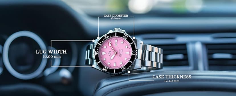 RATIO FreeDiver Sapphire Crystal Women's Diver Watch Japanese Automatic Movement Dive Watch 200m Water Resistant Diving Watch