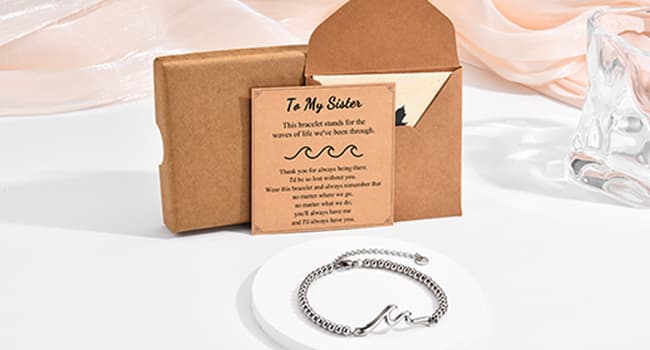 The Wave of Life Bracelet, Christmas Birthday Valentines Graduation Day Gifts for Women Her Gifts for Best Friend Sister Daughter Granddauhgter Niece B0DCJFR132