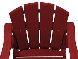 SERWALL Adirondack Chair with Cup Holders - Composite Adirondack Chairs Set of 2 HDPE Outdoor Chairs All Weather Use- Dark Red