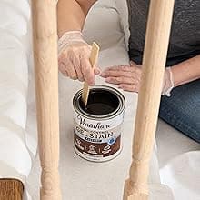 Varathane Total Control Gel Stain | Low Odor Water-Based Formula | Thick Gel Formula for Vertical Surfaces | Ideal for Wood, Metal & Fiberglass | Half Pint | Dark Walnut