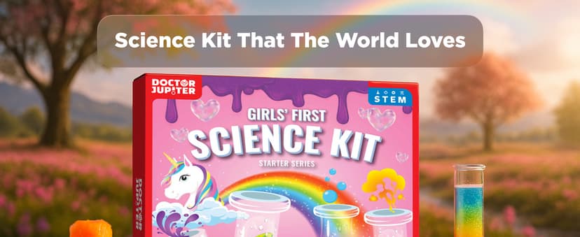 Birthday Gift Ideas for Girls 4, 5, 6, 7, 8 Year Olds, Science Kits for Kids Ages 5-7, STEM Educational Toys Doctor Jupiter Girls' First Science Experiments Kit for Kids Ages 4+ B0D17YL839