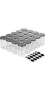 40 Pack Glass Favor Jars with Cork Lid, 3.4 oz Small Glass Bottles for Wedding Favor, Baby Shower, Party Favor, Gift Jars for Candy, Bonus Twine and Labels