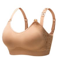 HOFISH 3PACK Full Bust Seamless Nursing Maternity Bras Bralette S-XXL with Extra Bra Extenders & Clips