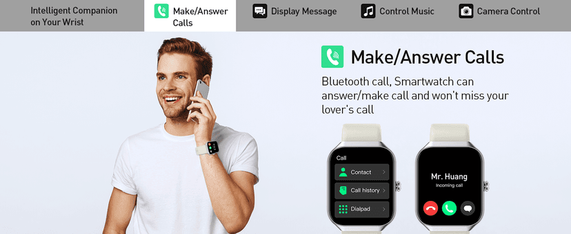 Smart Watch(Answer/Make Call), 1.96" HD Smartwatch for Men Women, 2025 Fitness Watch with 110+ Sport Modes/Heart Rate/Sleep Monitor/Pedometer, IP68 Waterproof Fitness Activity Tracker for Android iOS