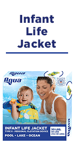 Aqua Oceans 7 Life Jacket for Kids - US Coast Guard Approved Life Vest for Infant, Child & Youth Boys and Girls, Open-Side PFD for Boating, Swimming & Water Sports