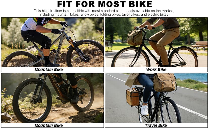 2 Pack Bike Tire Set Thicken Wear-Resistant 26x1.95/2.125 Bicycle Tires with 2 Inner Tubes 26 Inch Bicycle Tires for Mountain,Commuter,Touring Bike