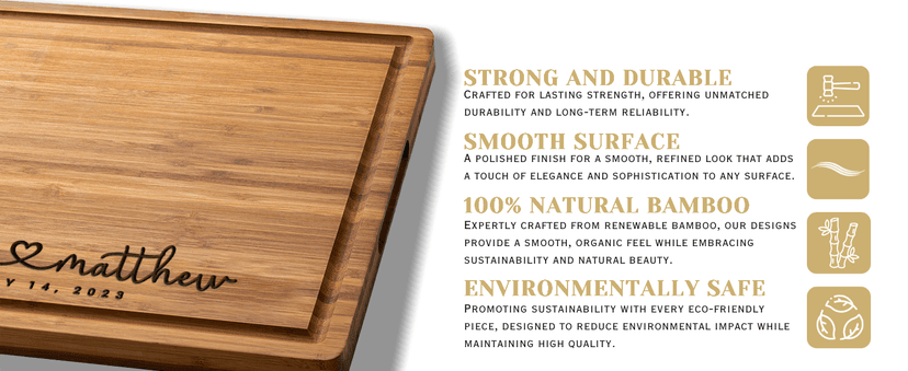 Personalized Wood Engraved Cutting Board - Valentines Day Gifts for Her - Unique Present for Wedding, Anniversary, Housewarming, Birthday, Holiday, or Romantic Gift Idea for Friends, Family, Mom, Dad