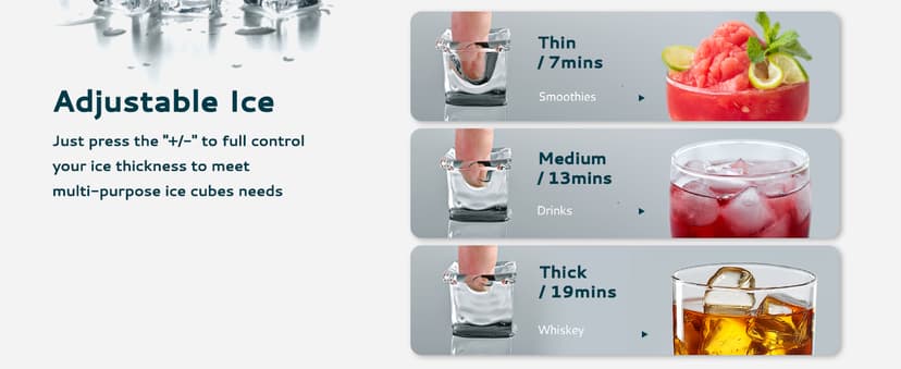 EUHOMY Ice Cube Maker Machine Countertop with External Water Tank, 2 Ways to Add Water, 34Lbs/Day, 16Pcs Ready in 7 Mins, Auto-Cleaning, with Ice Scoop & Basket, for Home/Kitchen/Office/Bar (Black)