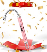 MEIRUBY Electric Candle Lighter, Christmas Stocking Stuffers Gifts for Women Mom Men Wife Sister, USB Arc Rechargeable Windproof Long Lighter for Candle BBQ Housewarming Birthday Gifts Idals