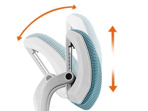Sweetcrispy Office Computer Desk Chair with Footrest,Ergonomic High-Back Mesh Rolling Work Swivel Chairs with Wheels,Comfortable Lumbar Support,Comfy Arms for Home,Bedroom,Study,Student,Light Blue