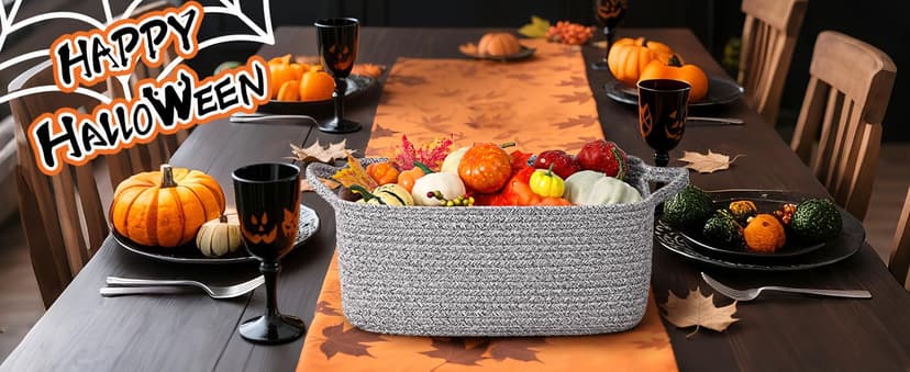13" x 10" x 5" Storage Baskets for Toys & Baby Essentials, Fits Nursery & Bedroom Organization, Built-In Handles, Bow Design CHICVITA Small Woven Rope Gift Basket, Decorative Burr Basket, Red B0D7MKY1YJ
