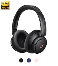 Soundcore Anker Life Q20 Hybrid Active Noise Cancelling Headphones, Wireless Over Ear Bluetooth Headphones, 60H Playtime, Hi-Res Audio, Deep Bass, Foam Ear Cups, Travel, Office, USB-C Charging