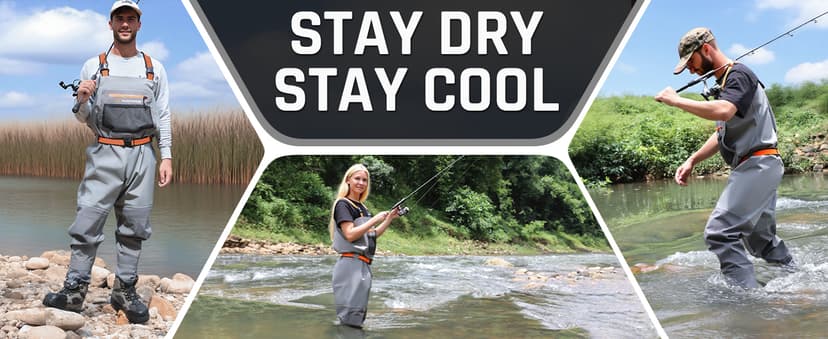 Hunthor Fishing Waders for Men Waterproof Breathable Chest Wader with Insulated Stockingfoot for Fly Fishing, Hunting, Wading