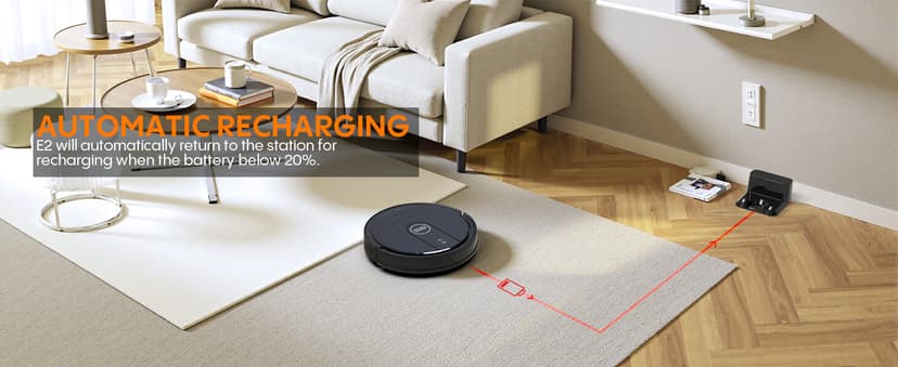 Robot Vacuum and Mop, 3-in-1 Robot Vacuum Cleaner, 4000Pa Powerful Suction, 2.87" Ultra Slim, with Wi-Fi/App/Alexa, Smart Navigation, Perfect for Pet Hair, Hard Floors and Low-Pile Carpets