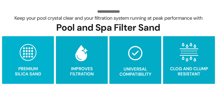Aqua Joe Premium Pool & Spa Filter Sand, Natural Silica, 50 Lb Bag - Above Ground & Inground Swimming Pool System Accessory - Care, Cleaning & Maintenance, FLTSAND50