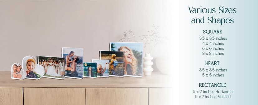 Acrylic Photo Block, Custom Photo Gifts, 3.5x3.5" | 0.6" Thick | Personalized Acrylic Print B0DBQVK5H1