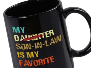 YHRJWN My Son In Law Is My Favorite Child Mug-11Oz, Funny Gift for Mother-in-Law or Father-in-Law, Ceramic Coffee Mug for Mother's Day, Father's Day, Birthday, Christmas B0FNNBHKXR