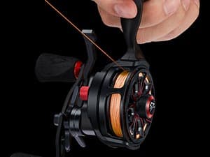 Piscifun ICX Carbon Ice Fishing Reel, Structure Upgrade Magnetic Drop System Inline Ice Fishing Reel, Free-Spool Bidirectional Lever, 3.2:1 High Speed, 8+1 Shielded BB, CNC-Machined Ice Reel