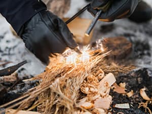 LIANTRAL Survival Camping Axe, Folding Tactical Axe Hatchet with Hammer, Nylon Sheath for Outdoor Adventures