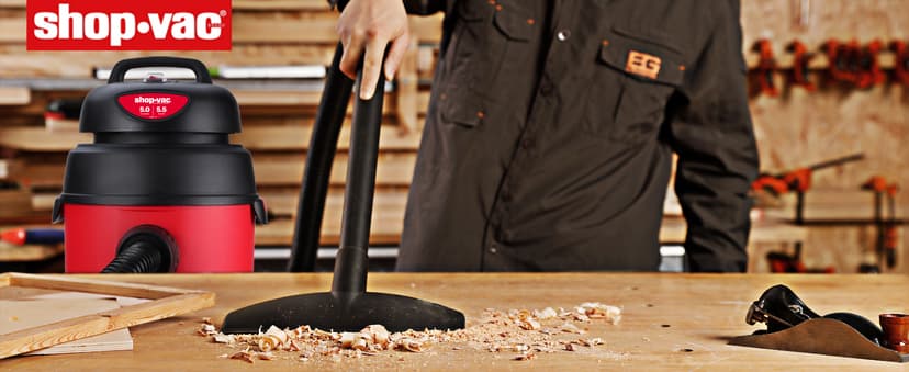 Shop-Vac 5 Gallon 5.5 Peak HP Wet/Dry Vacuum, Wall Mountable Compact Shop Vacuum with 18+7Ft Long Hose & Attachments, Ideal for Jobsite, Garage, Car & Workshop. 9522236