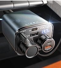 LISEN Retractable Car Charger, 69W USB C Car Accessories Adapter for iPhone 17 USB C Charger Fast Charging, Gifts for Women Men, Travel Essentials, for iPhone 17 Pro Max Air 16 15 14 13 12 Samsung S25