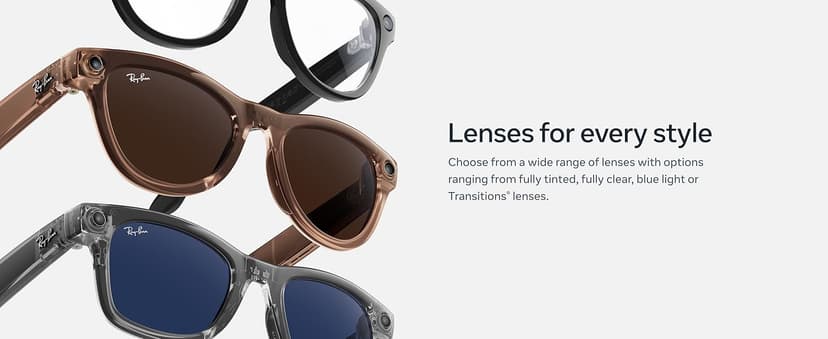 Ray-Ban Meta (Gen 2), Wayfarer, Matte Black | Smart AI Glasses for Men, Women — 2x Battery Life — 3K Ultra HD Resolution — 12 MP Ultra-Wide Camera, Audio, Video — Transitions® Grey Lenses