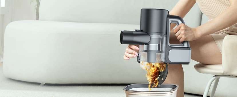 Cordless Vacuum Cleaner, 500W/40KPA Lightweight Stick Vacuum up to 40 mins Runtime, LED Display and Green Headlights, 6-Stages Filtration, Self-Standing Vacuum for Home Hard Floor, Carpet and Pet Hair